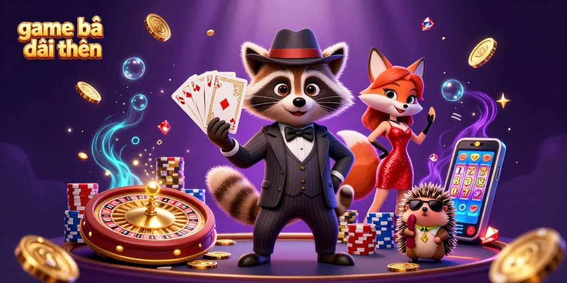 Engaging scene with game bài đổi thưởng characters, showcasing casino excitement and dynamic gameplay.