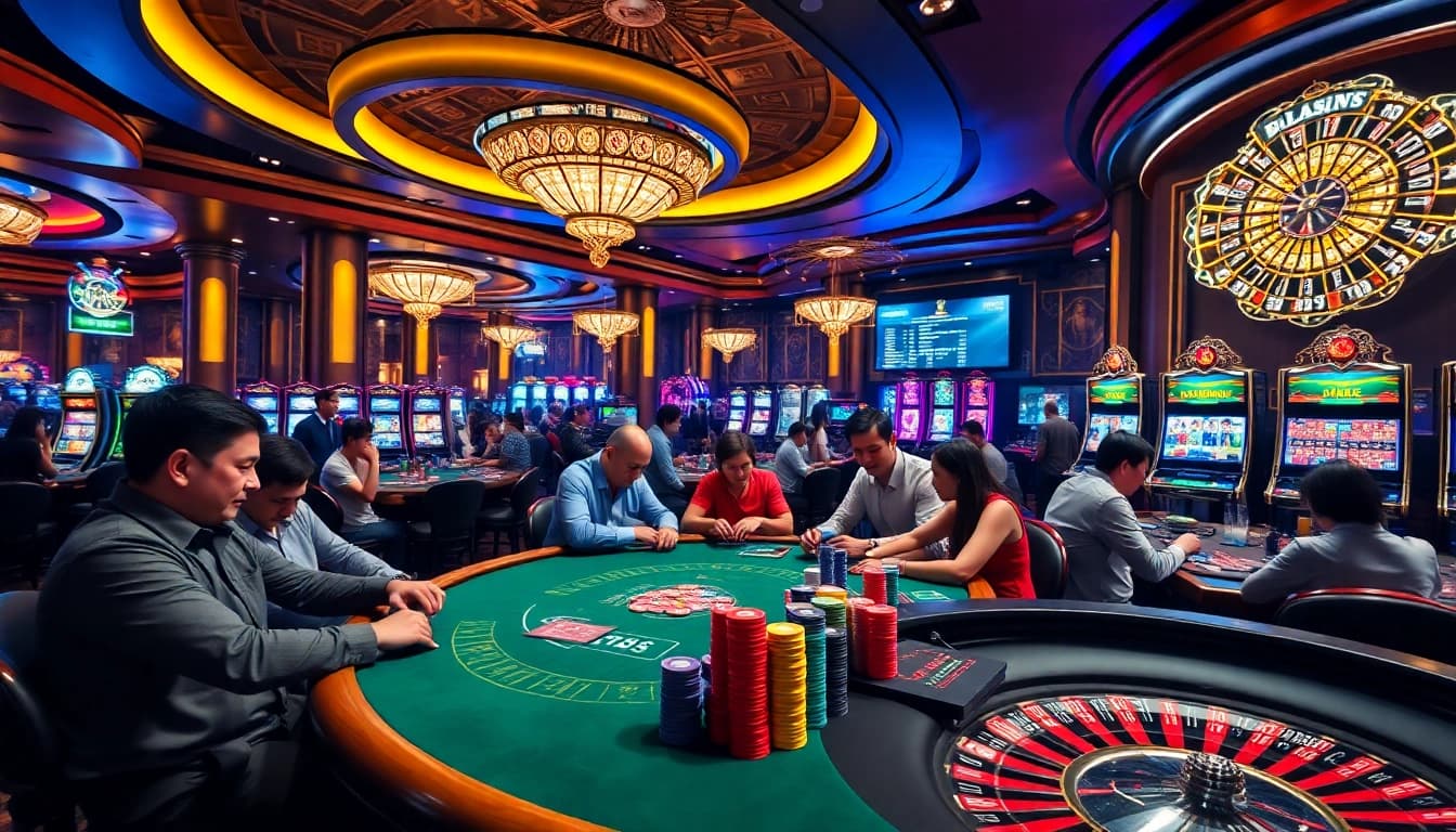 Experience the thrill of gaming at https://789p.directory/ with vibrant casino visuals featuring poker tables and roulette.