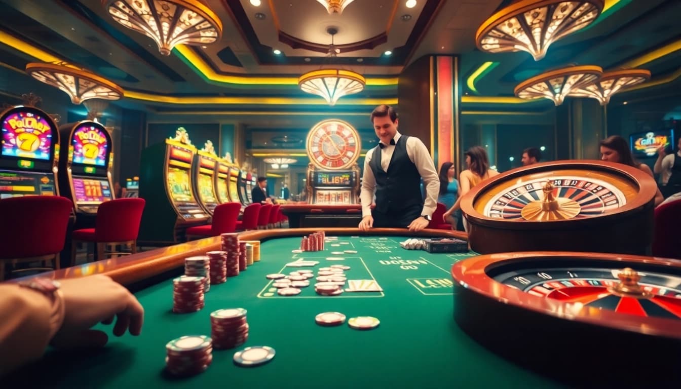 Experience the excitement of https://s666hn.com/ with vibrant casino visuals showcasing poker, slots, and roulette.