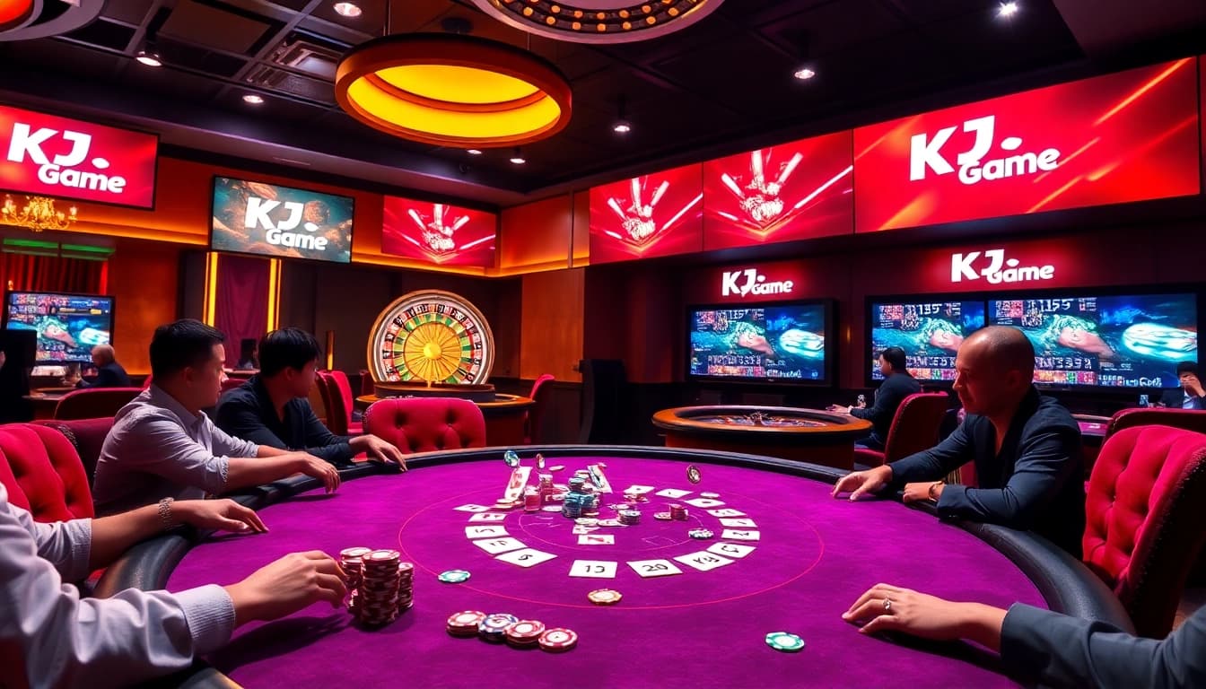 Experience the thrill of KJC game at a luxurious casino table filled with excitement and action.