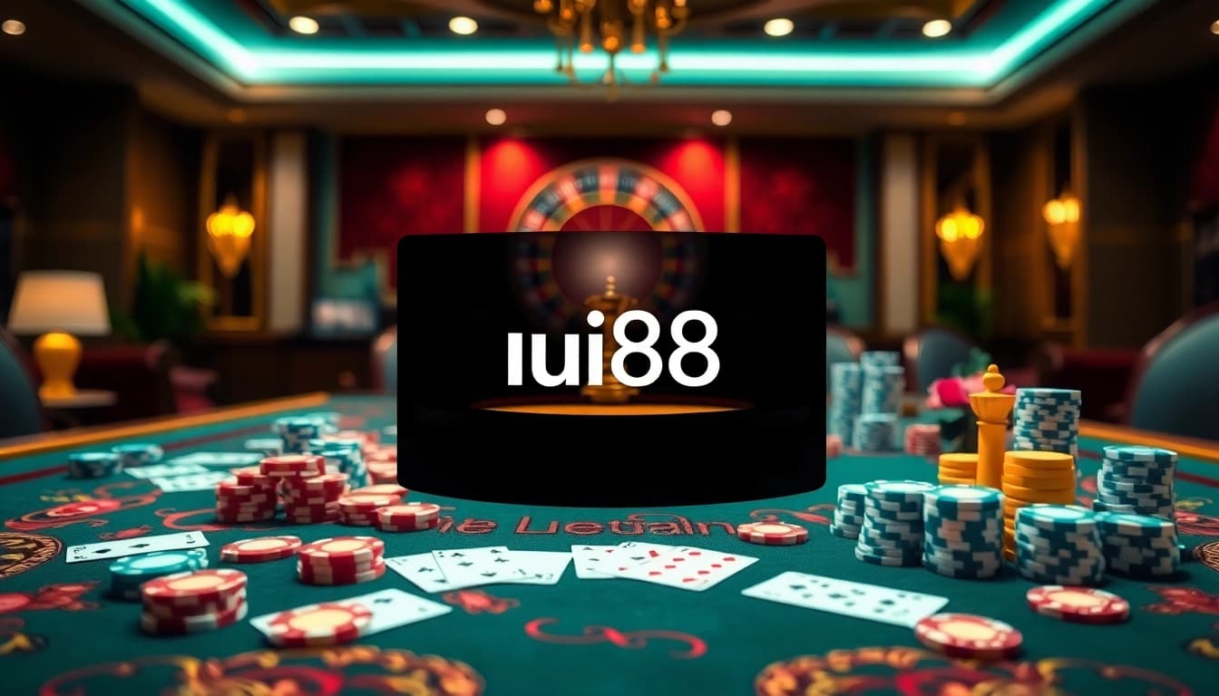 Experience excitement with uu88 đăng nhập through an elegant casino setting featuring roulette and chips.