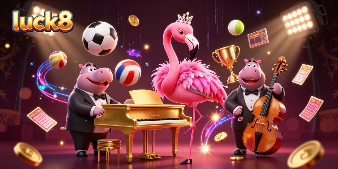 Experience winning thrills at luck8 with lively casino characters in a dynamic gaming scene.