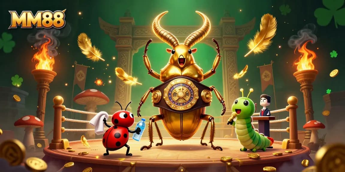 Engage with MM88's thrilling betting experience in this vibrant 3D illustration.