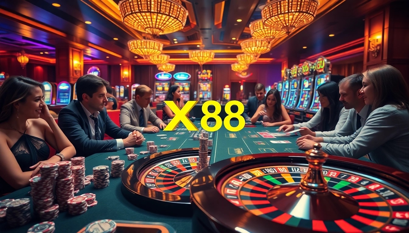 Dynamic gaming action at XX88 casino, highlighting poker chips and thrill of winning bets.