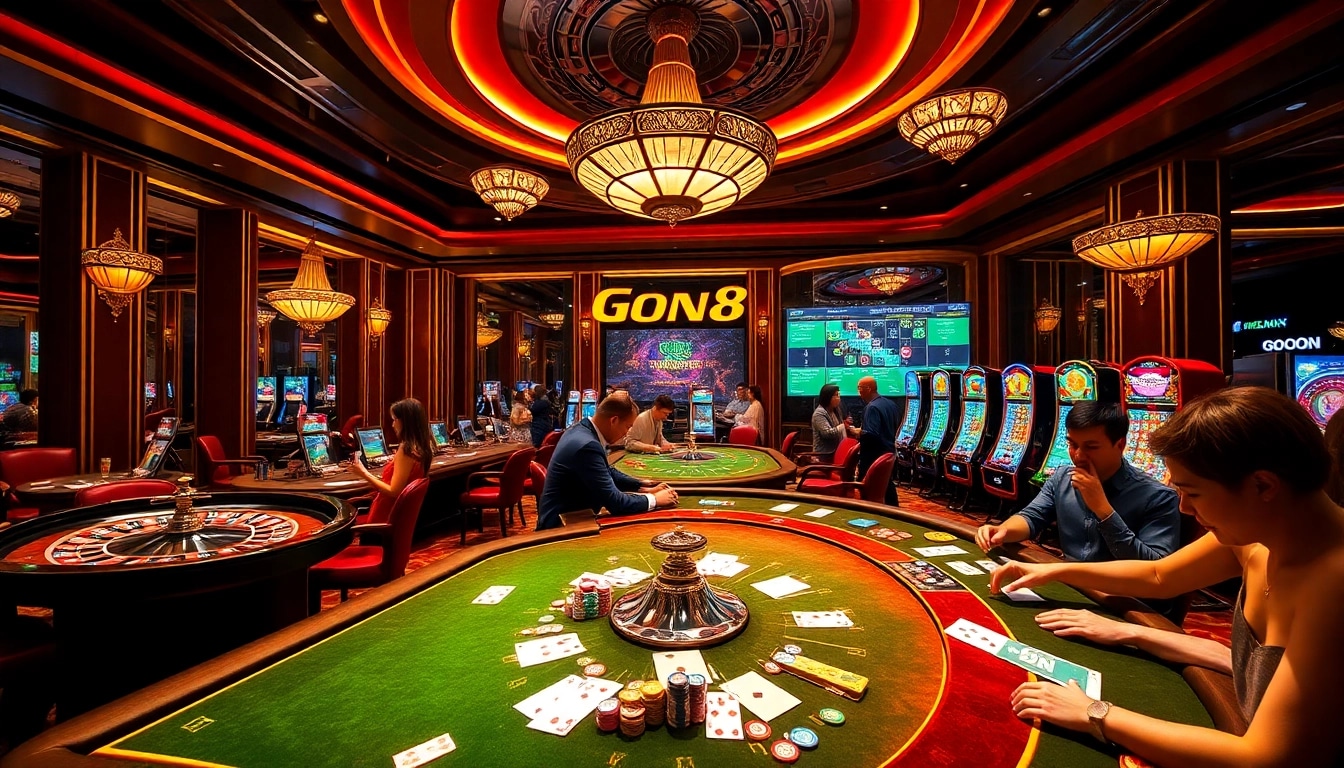 Experience thrilling gaming at GO8 TRANG CHỦ, featuring vibrant casino elements and dynamic online action.