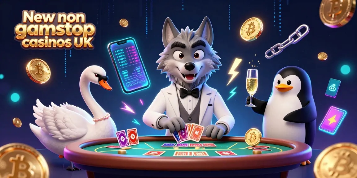 Experience the thrill at New non gamstop casinos UK with vibrant 3D characters enjoying high-stakes gaming.