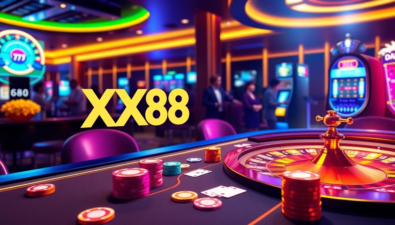 Experience the thrill of gambling at XX88 with vibrant tables and exciting online betting.