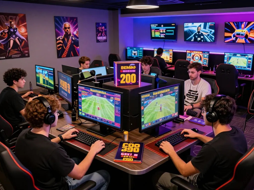 BEM88 online gaming scene with players engaged in vibrant casino games and sports betting.