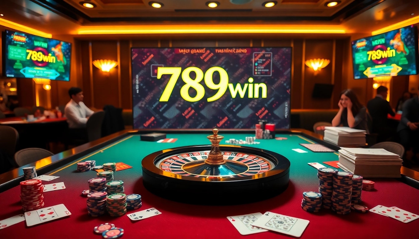 Experience thrilling online gaming at 789win with vibrant casino tables and exciting atmosphere.