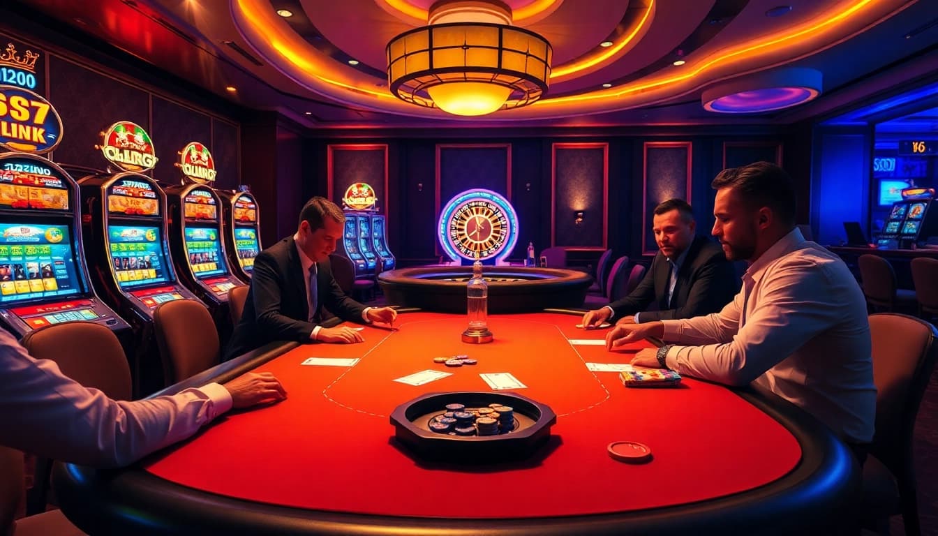 Players at a poker table in a thrilling casino scene at mb66.nyc.