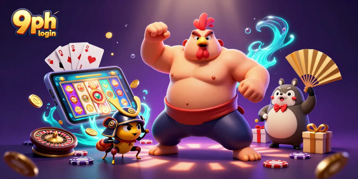 Engage in winning strategies with 9ph login as vibrant characters showcase dynamic casino action.