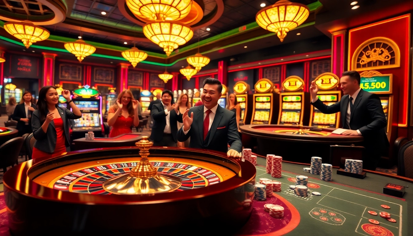Experience the excitement at xx88's vibrant casino with poker chips and a roulette wheel.