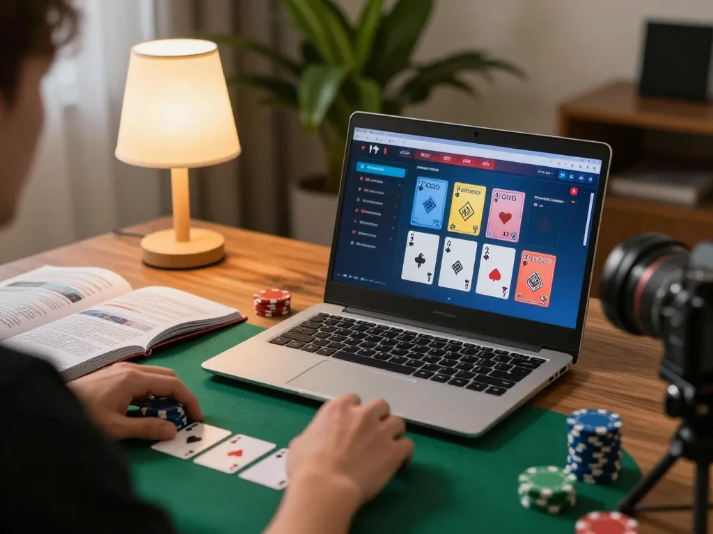 Engaging in online poker at home on lv88 with user-friendly interface and strategic notes visible