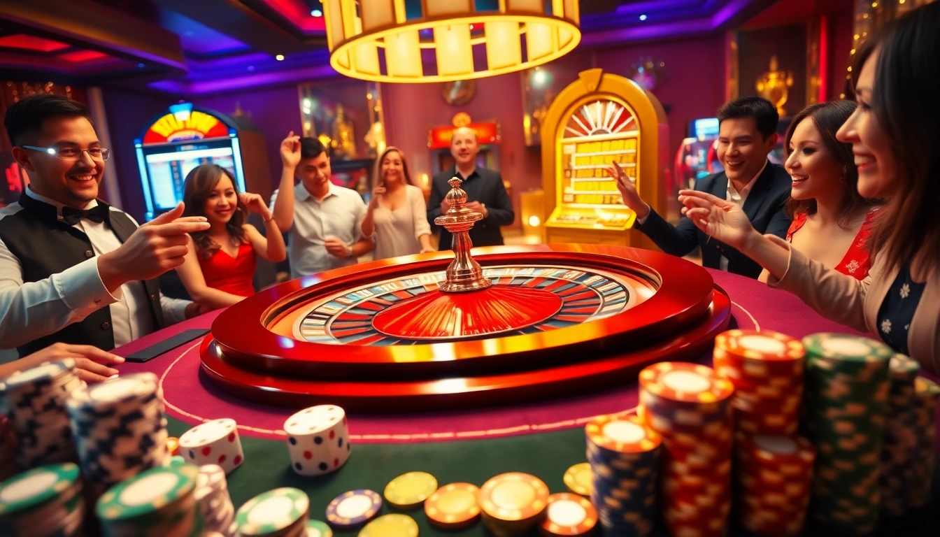 Experience the thrill of gaming at nhà cái 8XX with vibrant casino visuals and exciting action.