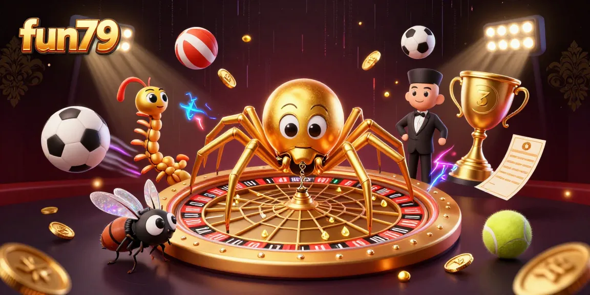 Engage with fun79's roulette wheel and sports betting atmosphere in this lively digital scene.