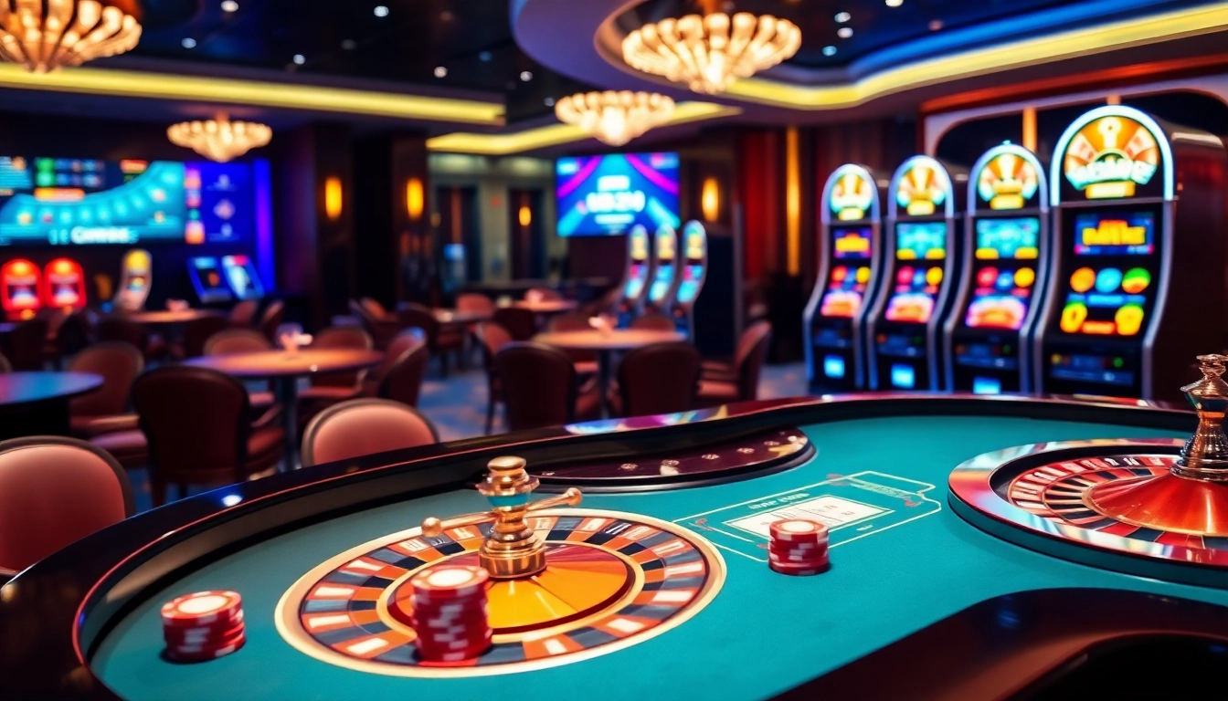 Experience thrilling gameplay at https://gg88m.com/ with vibrant casino visuals showcasing poker, slots, and roulette.