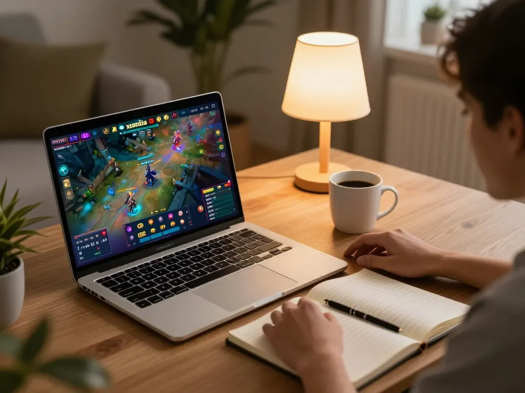 xocdia88 online gaming setup showcasing vibrant interface and cozy ambiance for responsible entertainment.