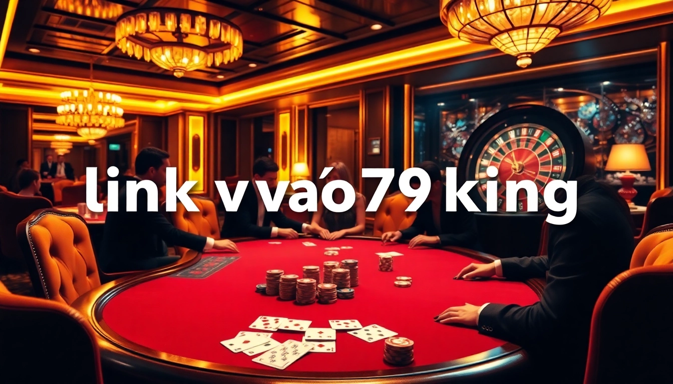 Experience the thrill of high-stakes gambling with link vào 79king at a luxury casino table.