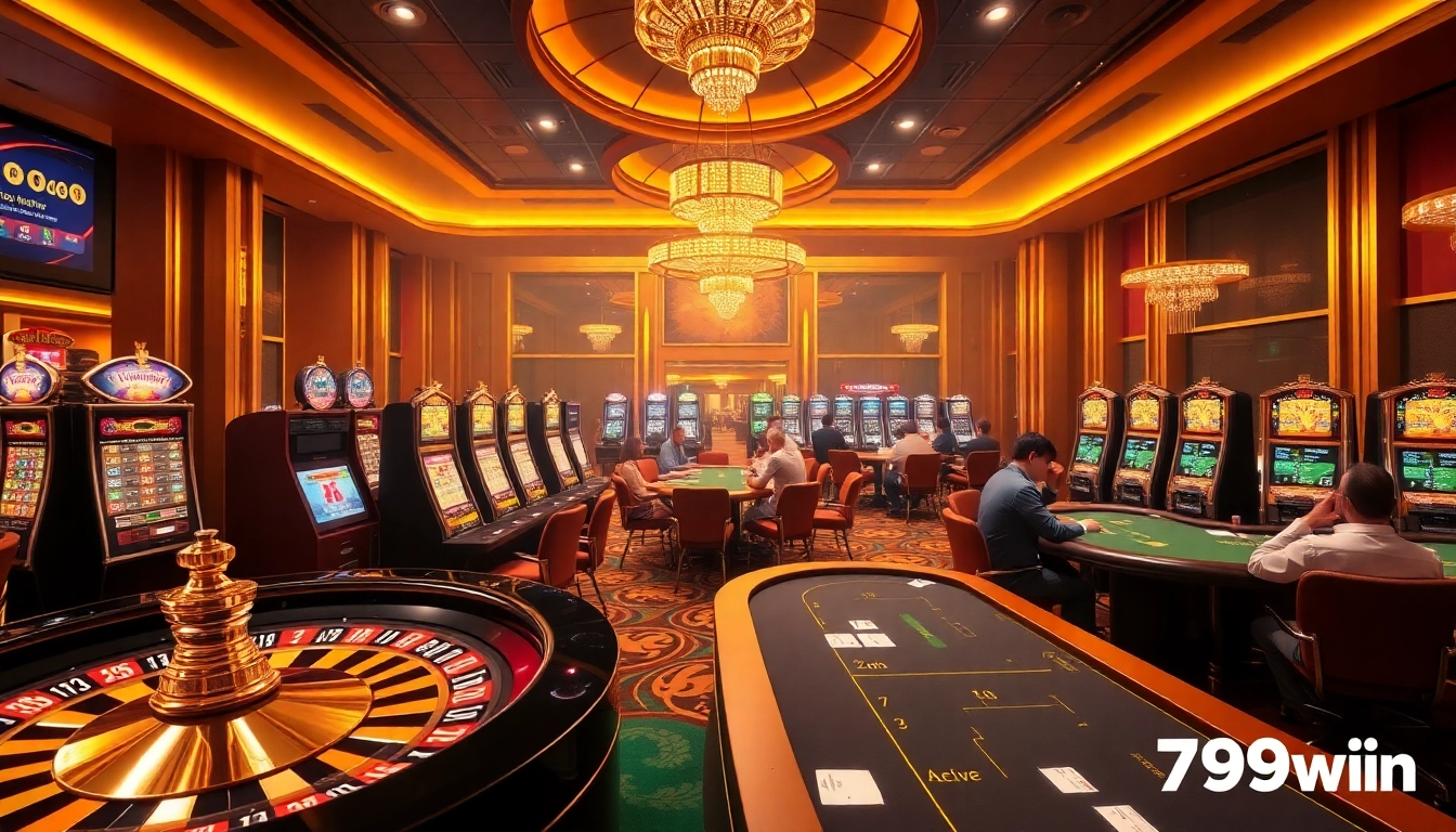 Experience the thrilling excitement of 789win at a luxurious casino setting.