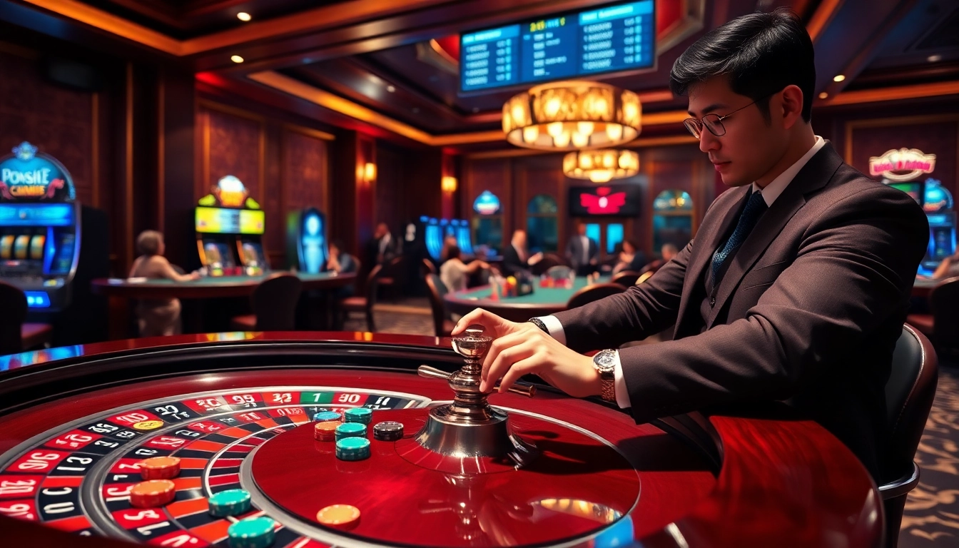 Experience the thrill of betting with Kèo Bong88 at an upscale casino environment.