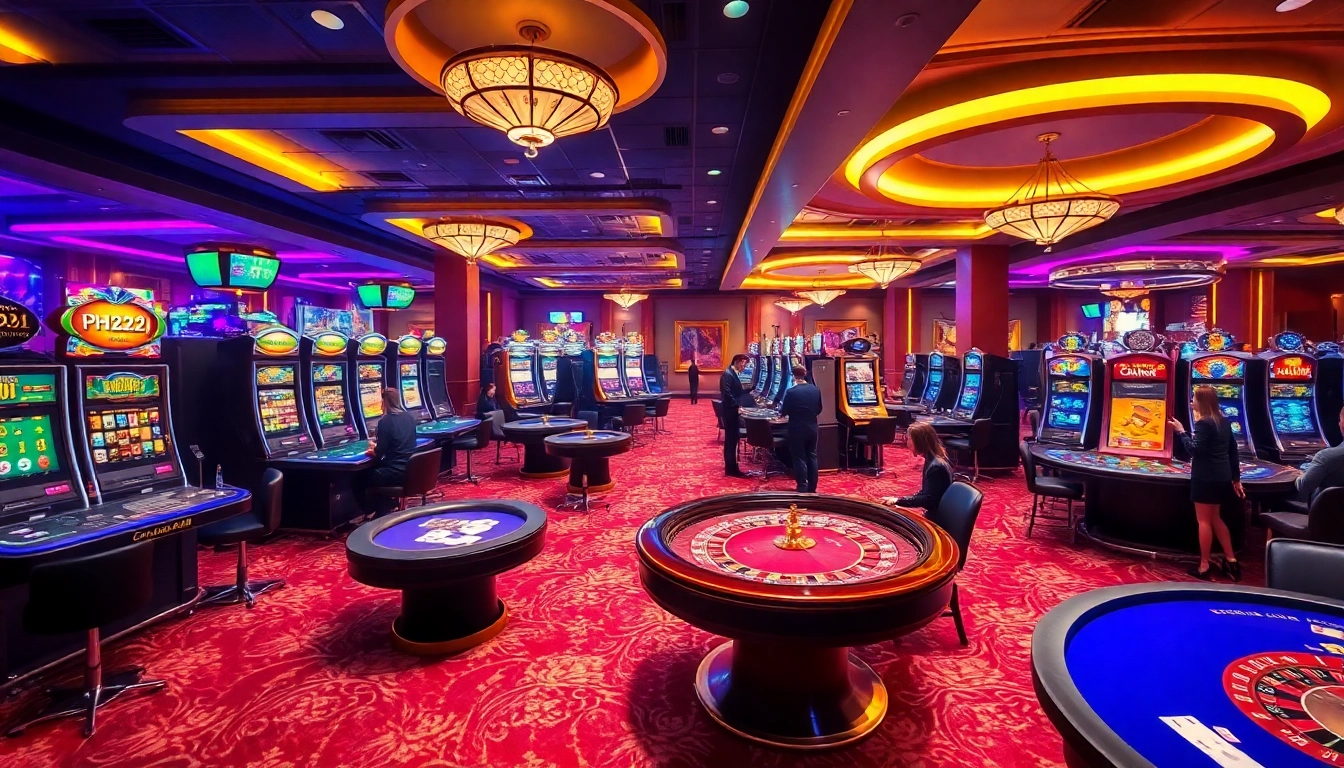 Experience the thrill of PH222 casino with vibrant tables and exciting slot machines.