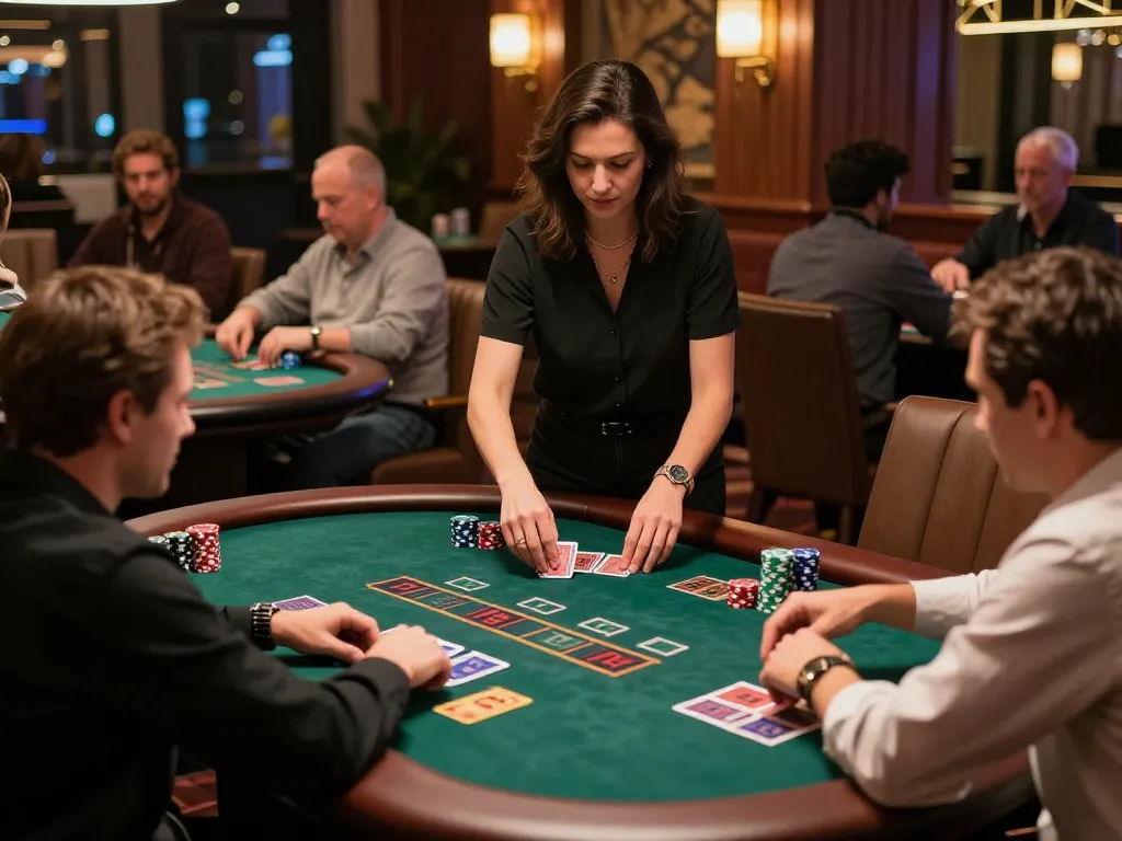 Players at blackjack tables enjoying a thrilling gaming experience at https://lode884.co.com/, showcasing strategic gameplay.