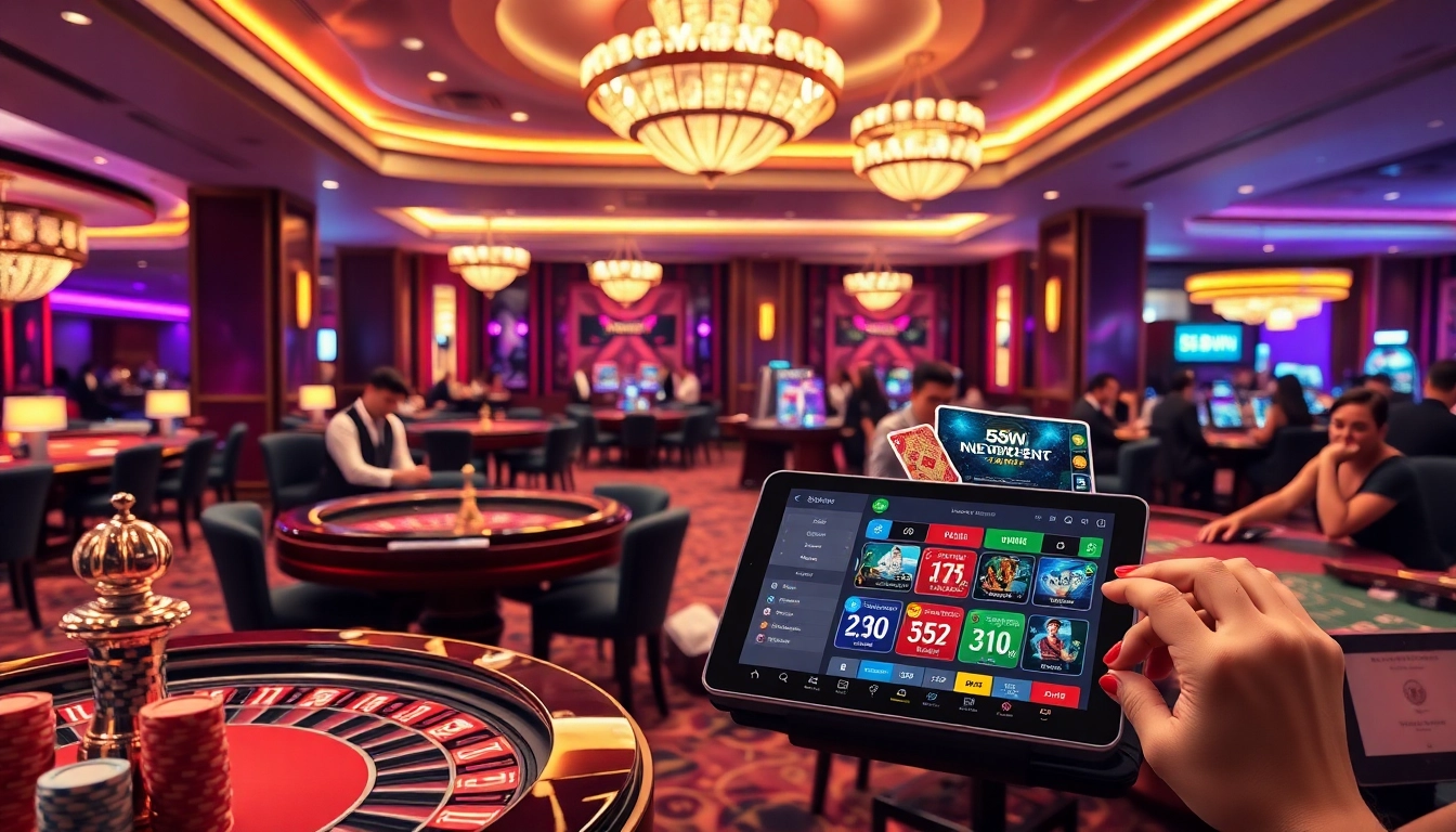 Players winning big at the casino with nhà cái 58WIN, showcasing exciting gameplay.