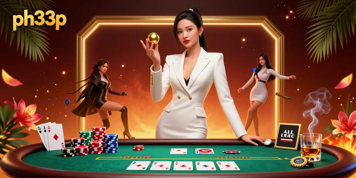 Experience thrilling online gaming action at ph33p with vibrant casino elements and a confident player.