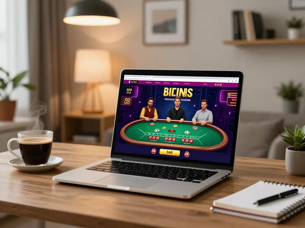 fabet online player enjoying a live dealer blackjack game at home