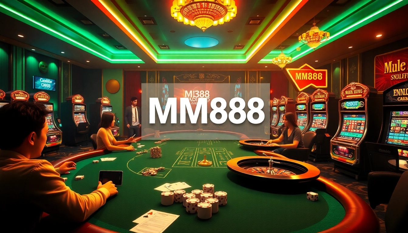 Engage in thrilling gameplay at https://mm88.moe/ with vibrant slot machines and poker tables.