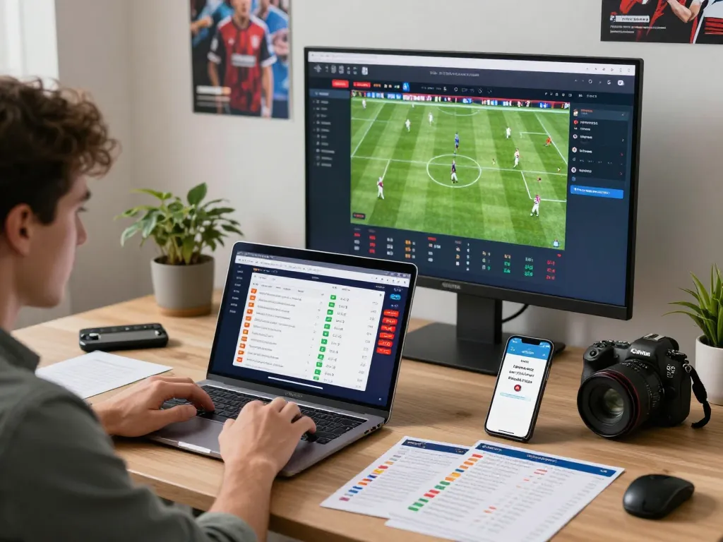 Kèo nhà cái interface displaying real-time betting odds and match updates in an energetic sports setting.