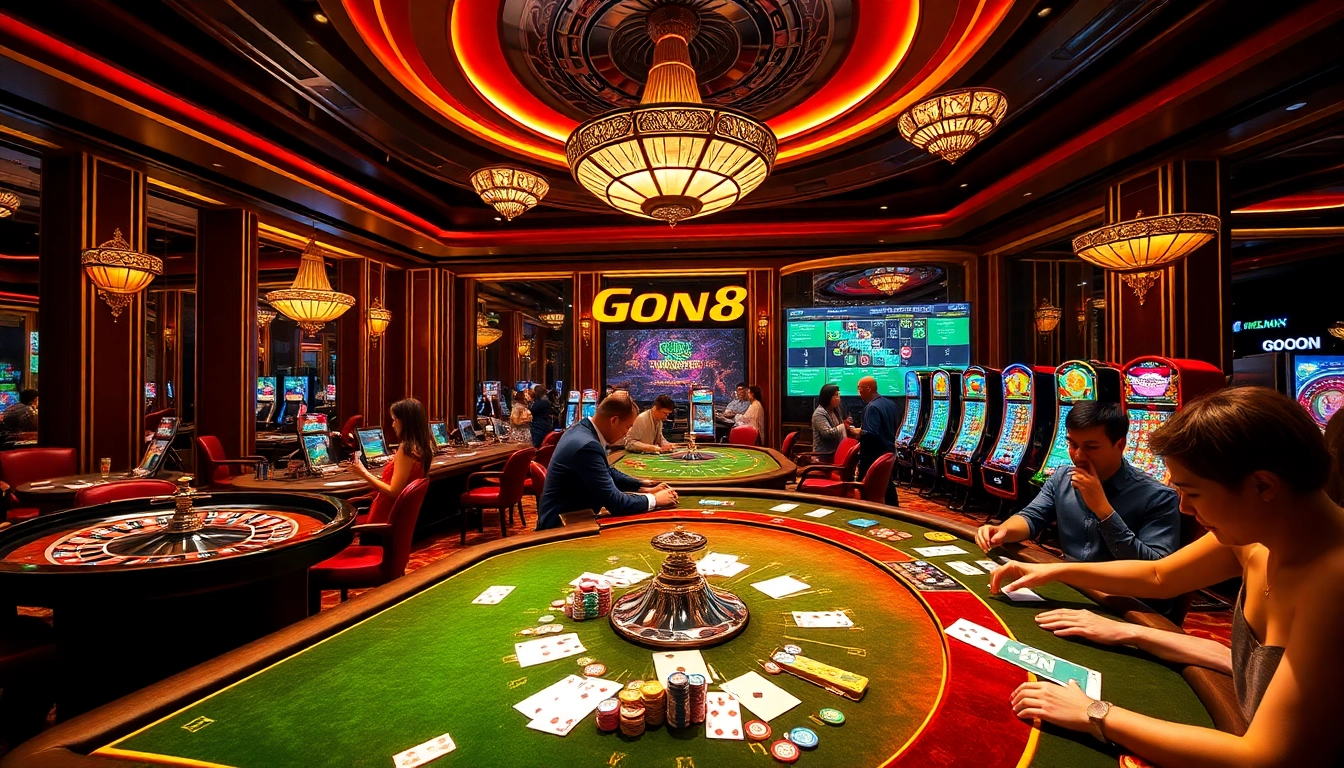 Experience thrilling gaming at GO8 TRANG CHỦ, featuring vibrant casino elements and dynamic online action.