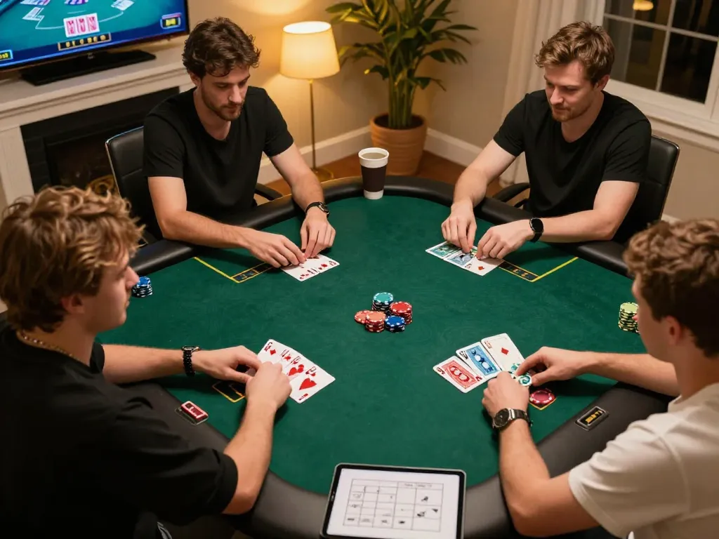 Players engaging in strategy during a poker game on f168.osaka, showcasing an exciting online experience