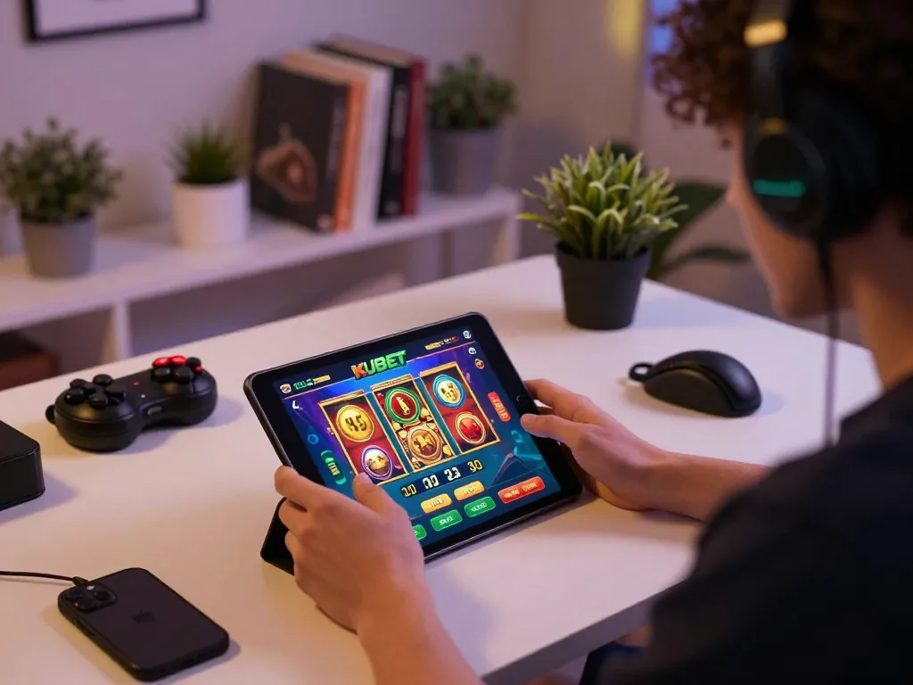 KUBET offers immersive online gaming experiences on tablet, showcasing exciting casino games.