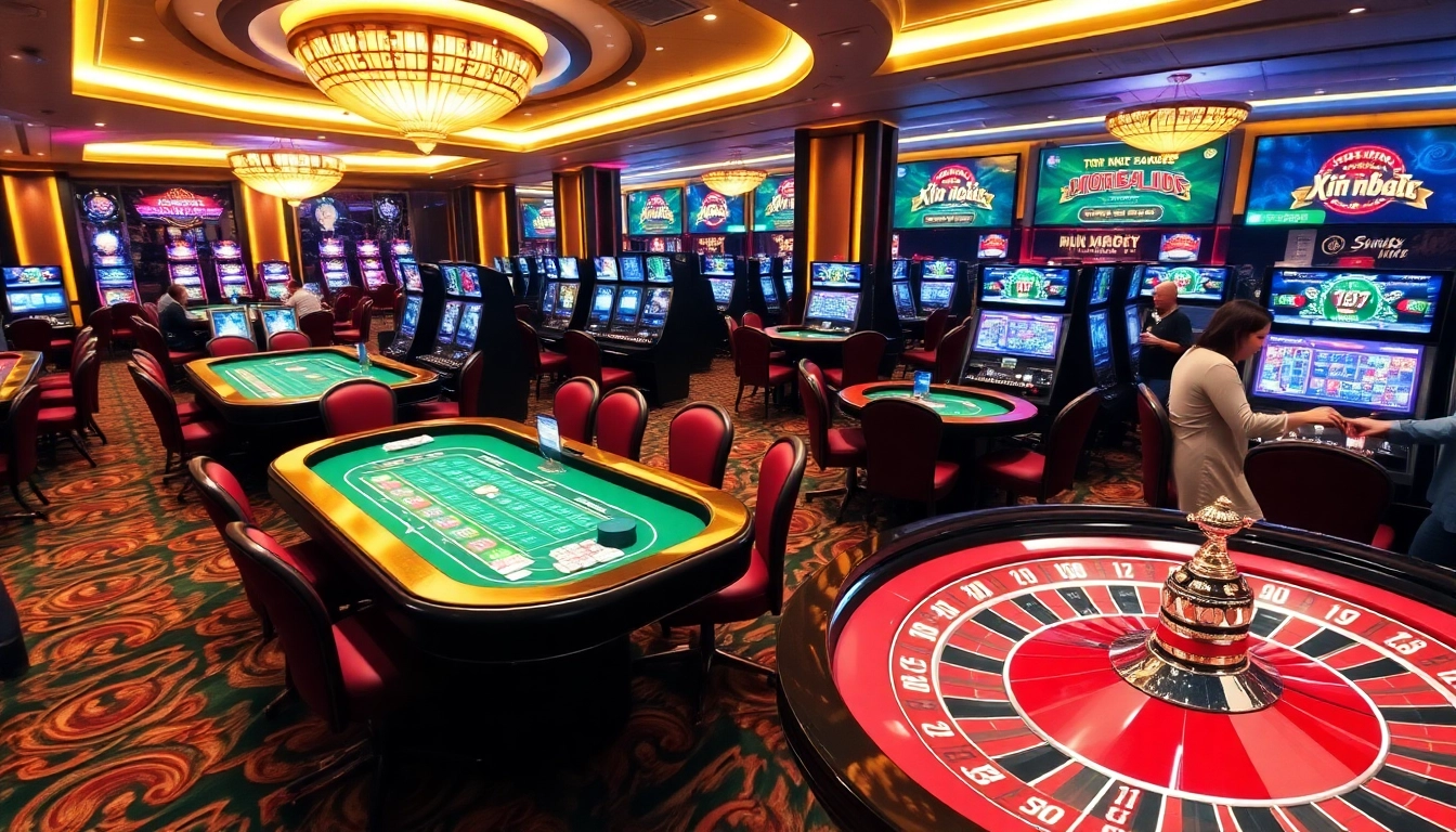 Gamblers engaging in high-stakes games at a luxurious Mm88 casino setting.