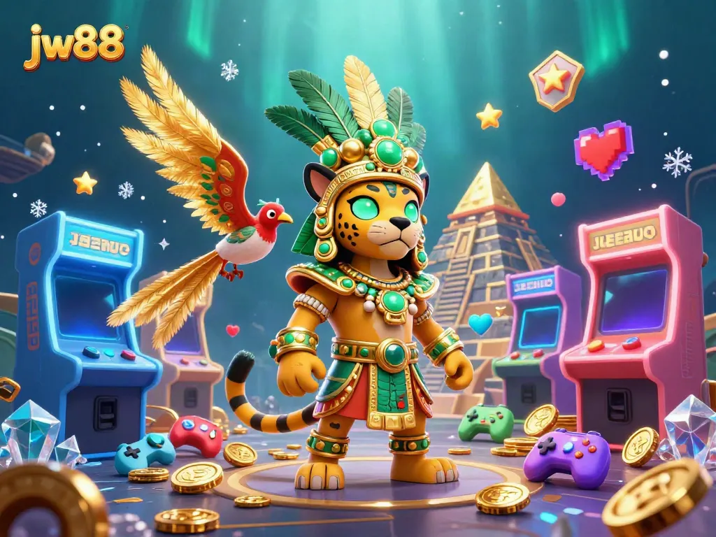 Experience the thrilling world of jw88 with dynamic game elements and Mayan characters in a vibrant casino atmosphere.