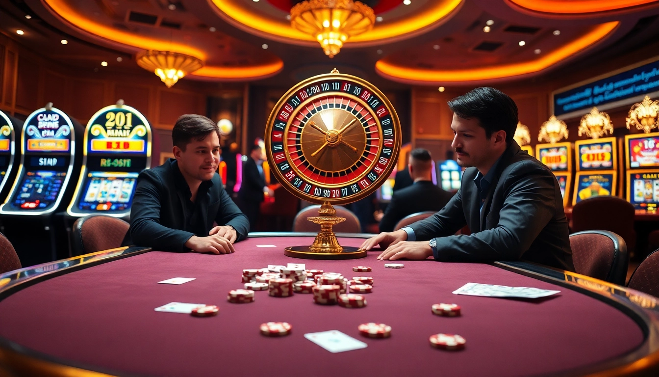 Experience the excitement of RR88.com with players enjoying high-stakes poker in a luxurious casino setting.