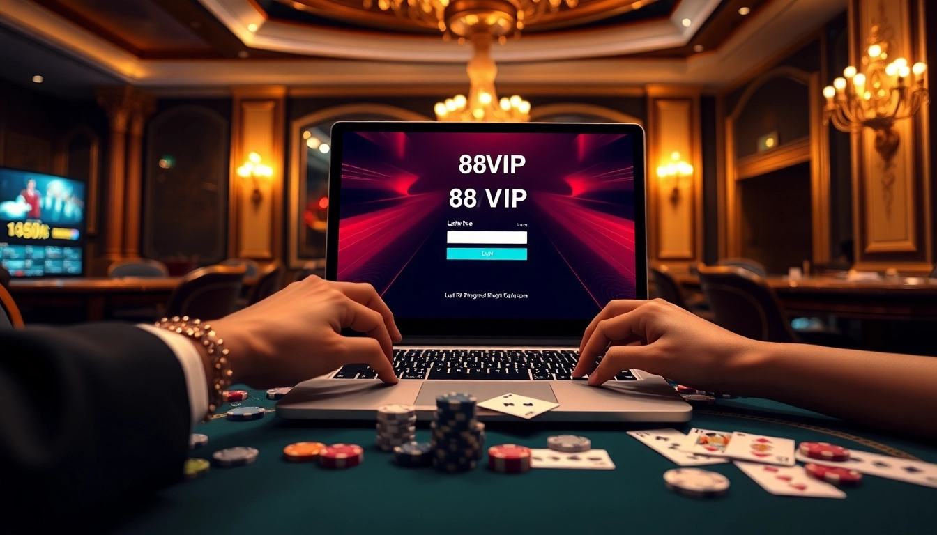 Engage with Đăng Nhập Nhà Cái 68VIP at an exciting casino table filled with poker chips and cards.