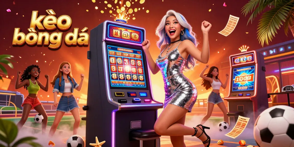 Experience thrilling kèo bóng đá action with vibrant scenes from sports betting in a dazzling 3D illustration.