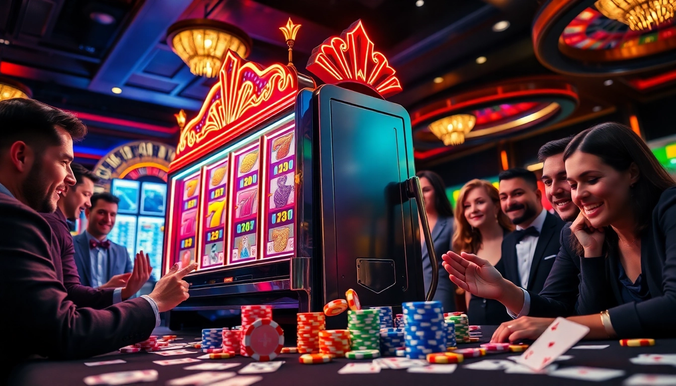 Experience high-stakes excitement at a slot gacor machine in a luxurious casino.