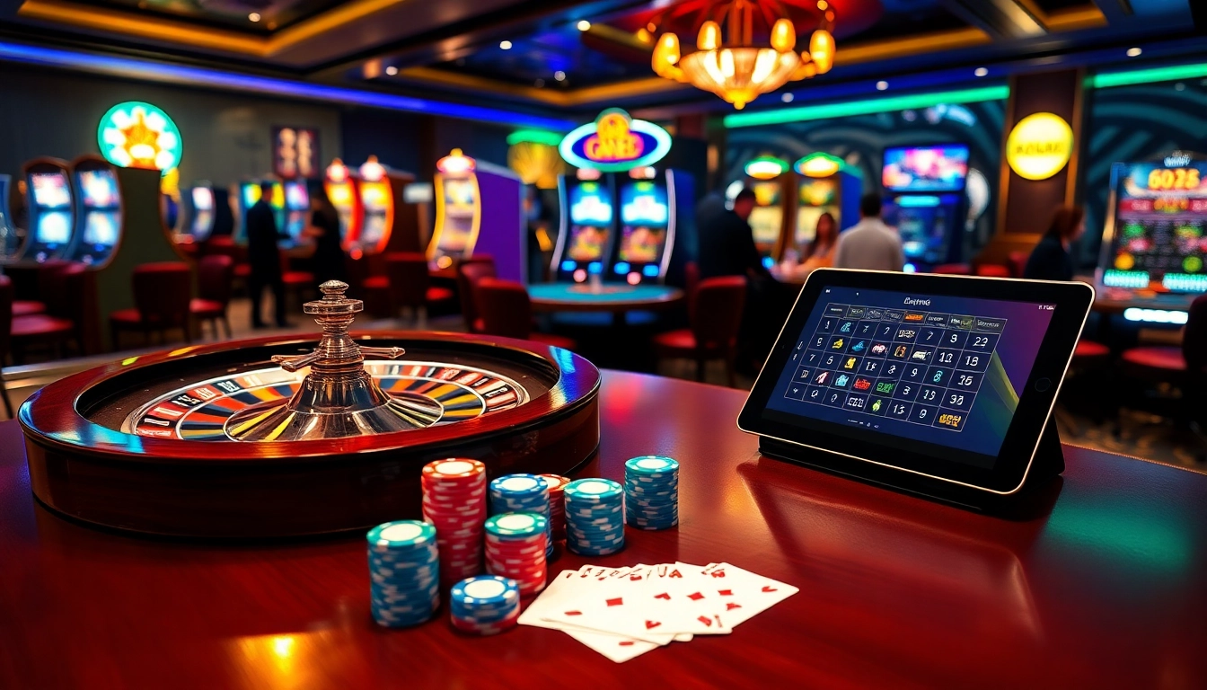 Experience high-stakes gambling at https://g28.store/ with vibrant roulette wheels and colorful poker chips.
