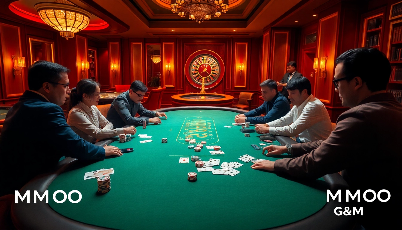 Players experiencing thrilling games at mmoo.de.com casino with vibrant atmosphere and excitement.