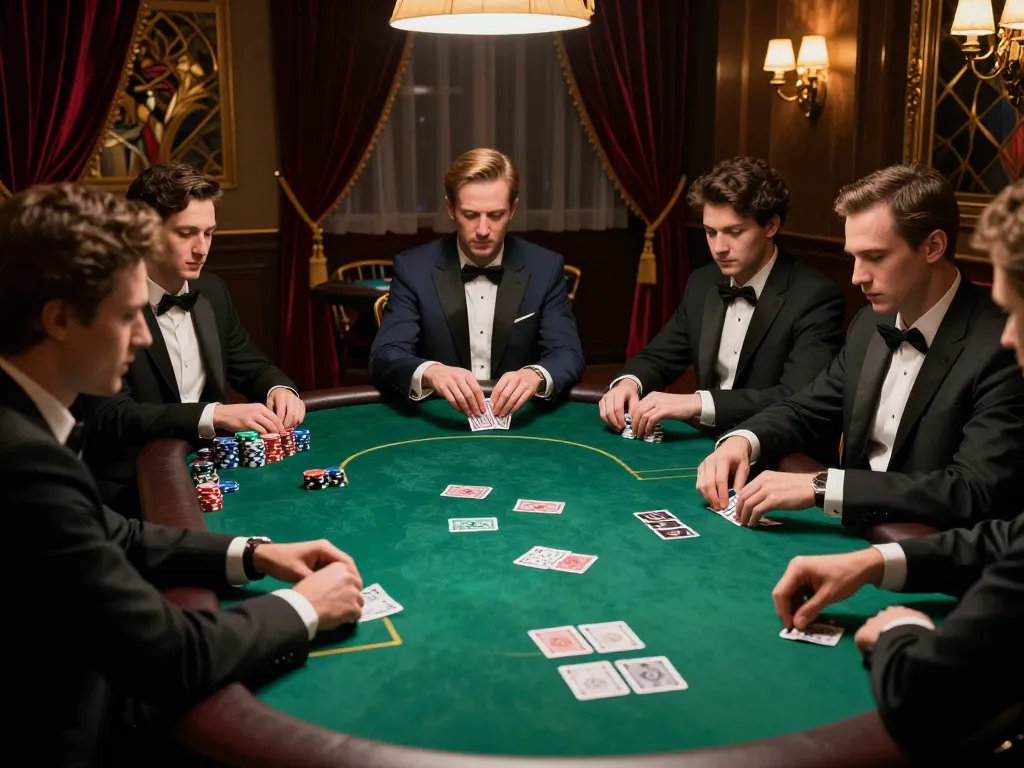 A thrilling poker game scene at 78wingo with players engaged and chips stacked