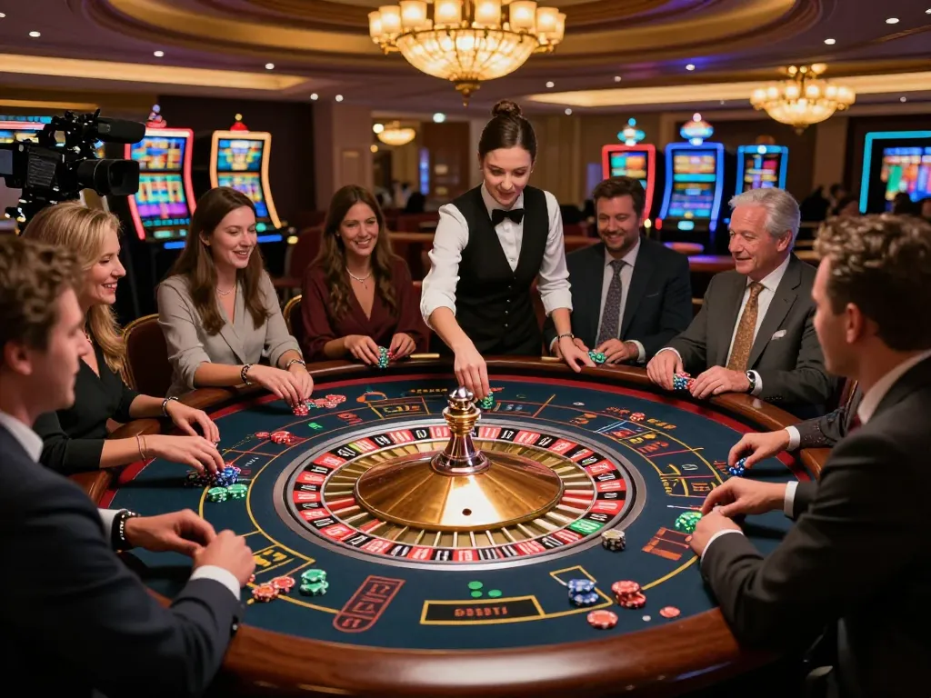Players engaging at the roulette table in MM88 casino, showcasing excitement and strategy