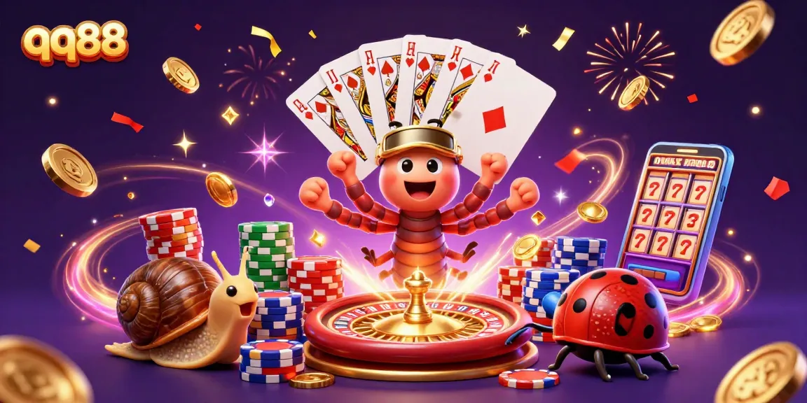Experience thrilling action at qq88 with a dynamic casino scene depicting an animated dealer and high-roller excitement.