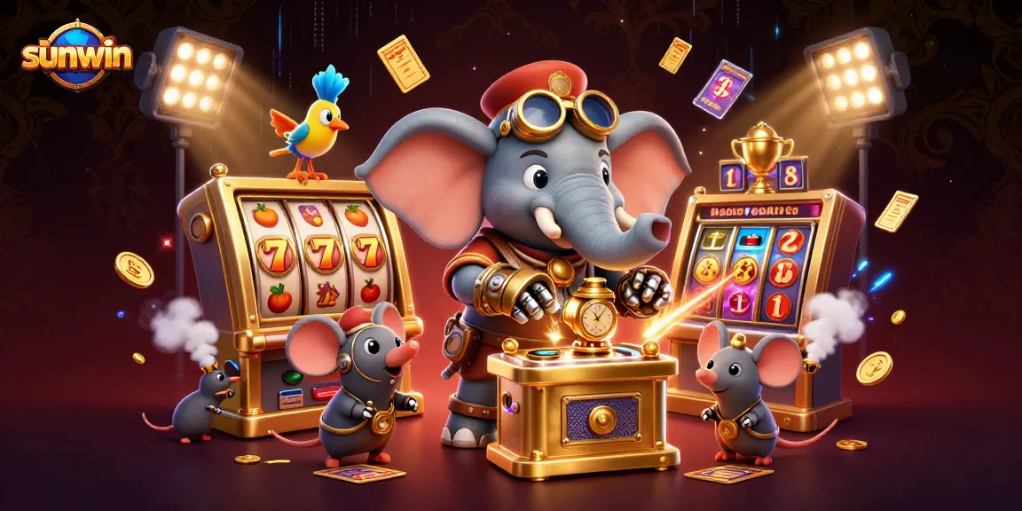 Spin the sunwin slot machine with vibrant winning symbols and joyful animated characters.