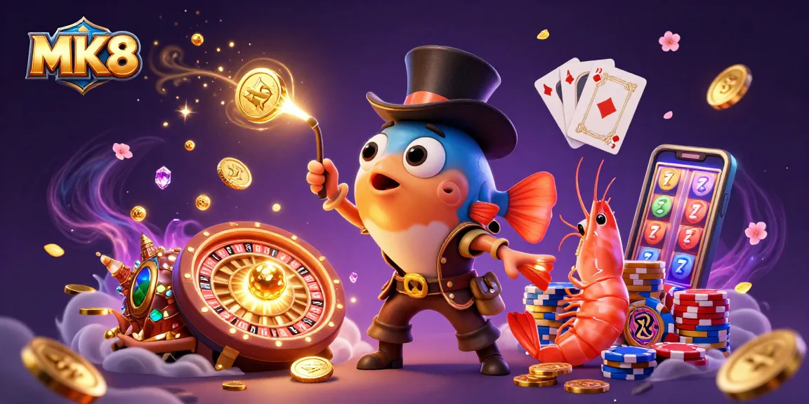 MK8 showcases an exciting casino theme with lively characters and vibrant elements attracting golden coins.