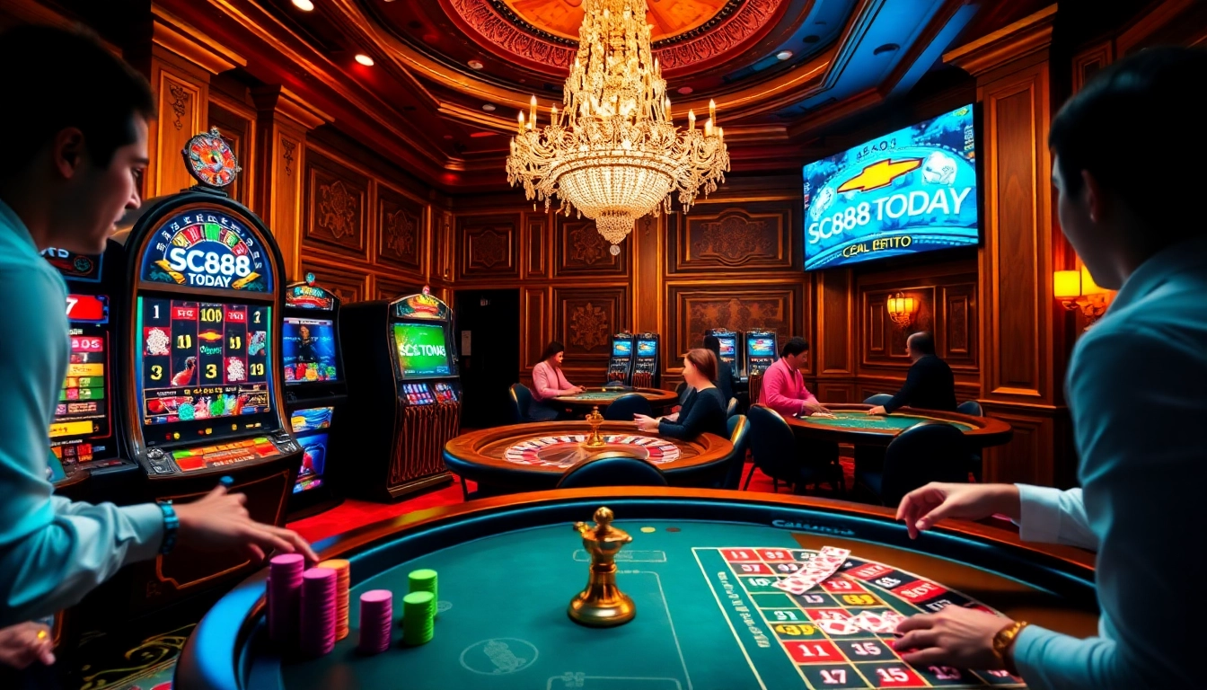 Experience the thrill of winning at sc88.today with vibrant casino tables and engaging games.