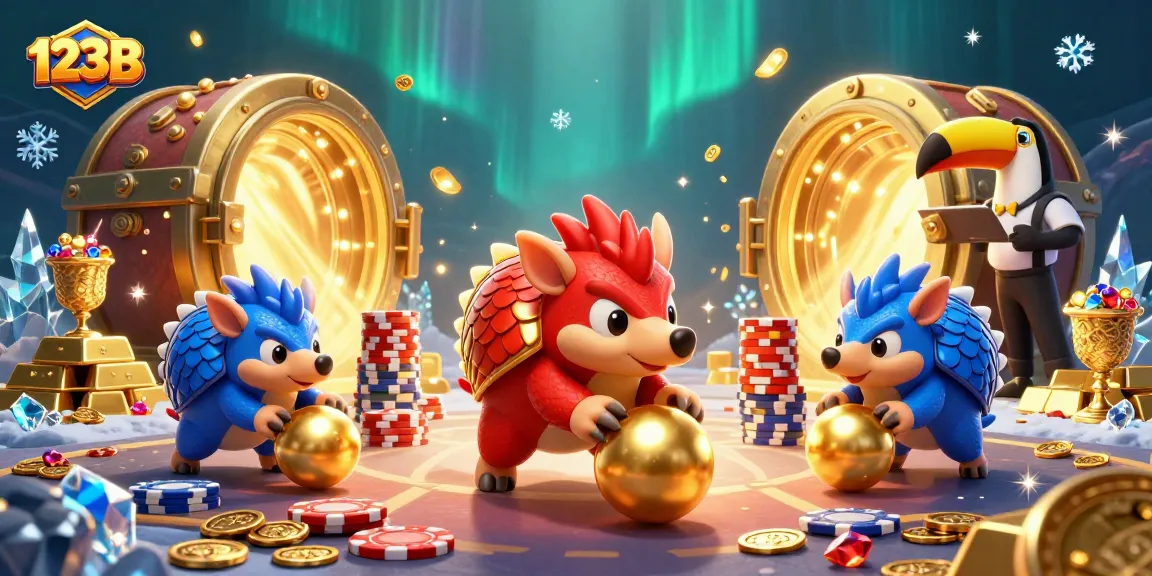 Experience thrilling action at 123B with 3D pangolins bowling through poker chips.