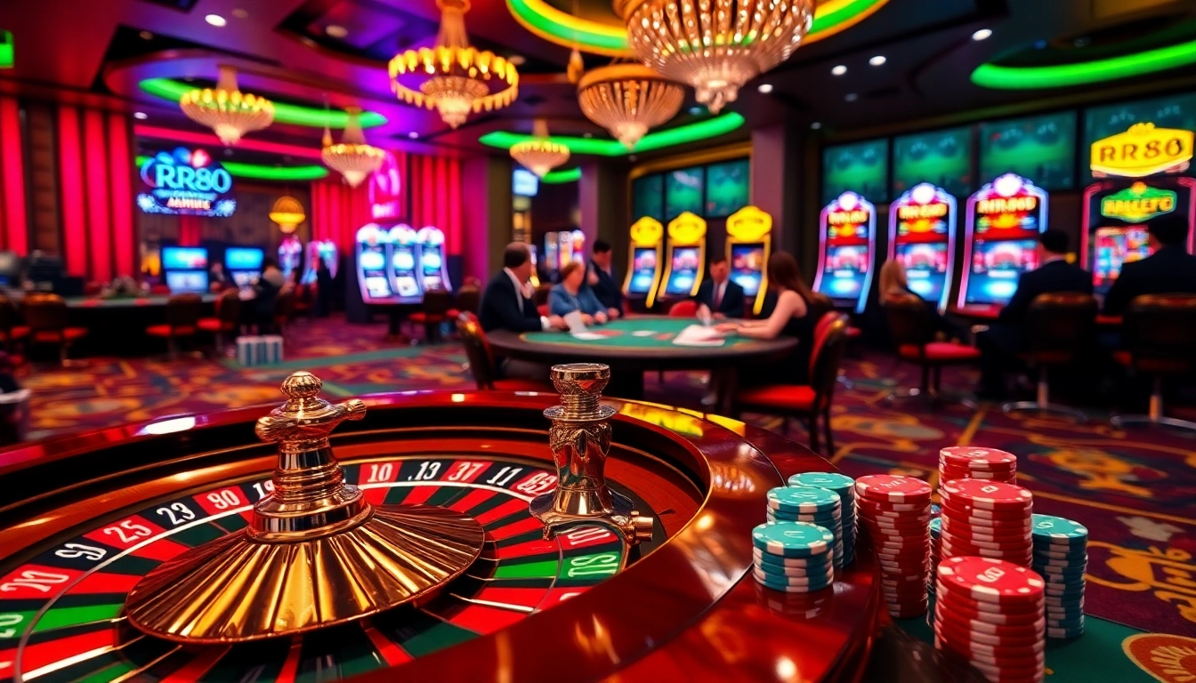 Experience the thrill of RR88 with vibrant casino tables and exciting gameplay.